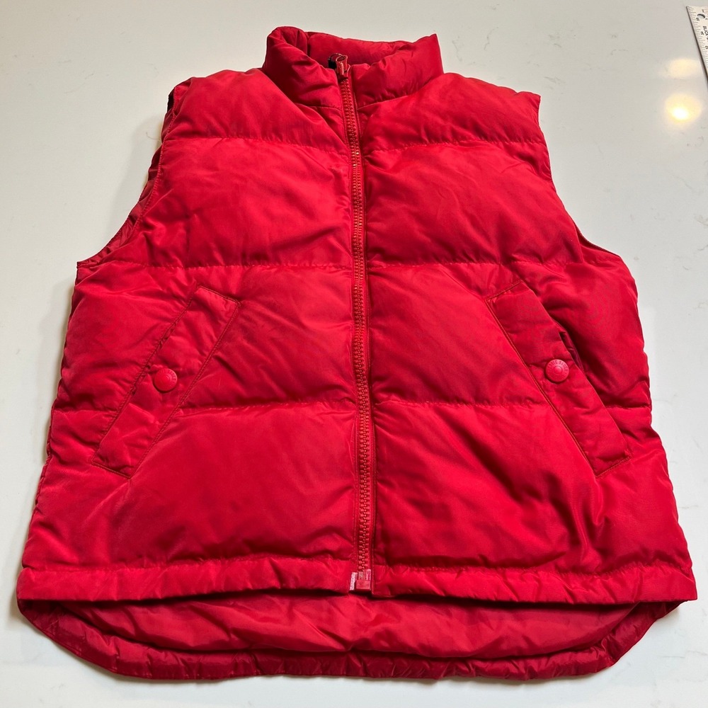 Vintage Eddie Bauer Womens Red‎ Goose Down Puffer Vest Quilted Sz Small WPL 9647